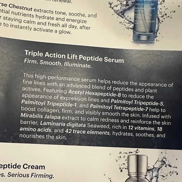 Triple Action Lift Peptide Serum - Vibrant Blue NIB